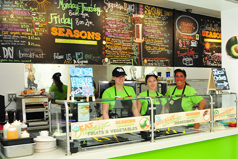 Seasons Cafe in the Center for the Arts on North Campus.