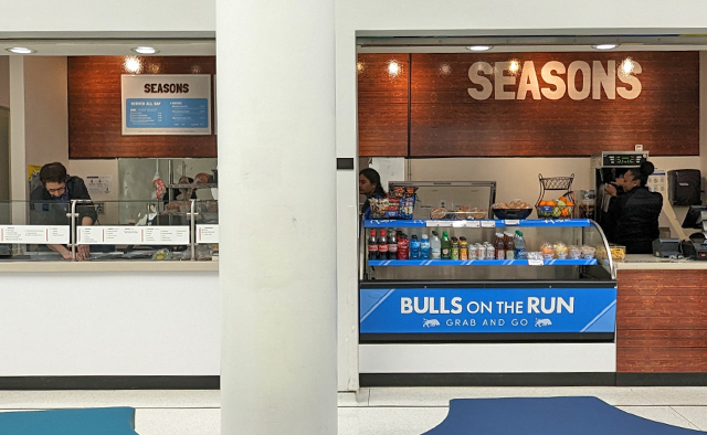 Seasons order and pickup counter
