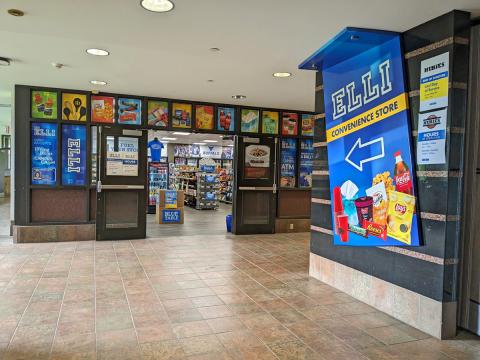 Entrance to the Elli convenience store in Ellicott Food Court.