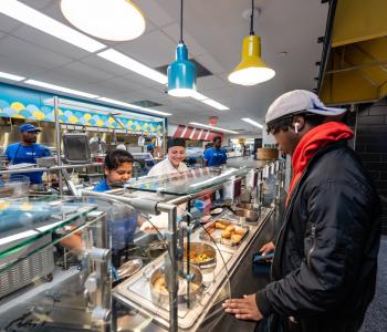 Student ordering from Pan Asia