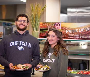 Students at the Apple Event at Crossroads Culinary Center (C3) in Ellicott Complex on North Campus