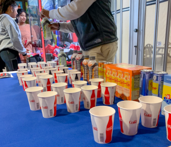 Free drink samples at the table