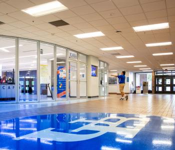 The entrance of 1Capen in Capen Hall. Photo by Meredith Forrest Kulwicki.