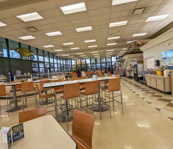 The seating area of Main Street Market in Goodyear Hall.