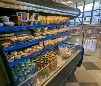 Grab and Go cooler at Main Street Market in Goodyear Hall.