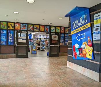 Entrance to the Elli convenience store in Ellicott Food Court.